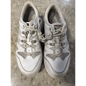 MBT Sport 04‎ White/Silver Women's US10 Leather Korea Walking Toning Shoes